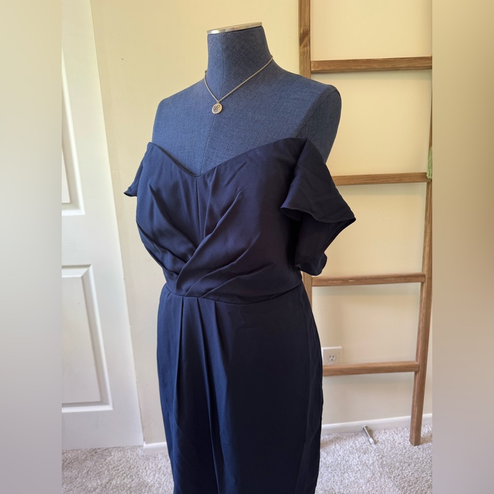 City Chic Navy Blue Aflutter Maxi Dress Size 16 - Picture 4 of 7